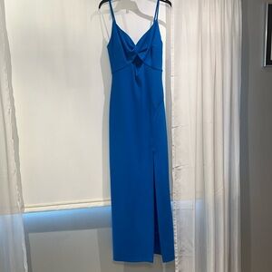 Cutout Teal Blue Maxi Dress